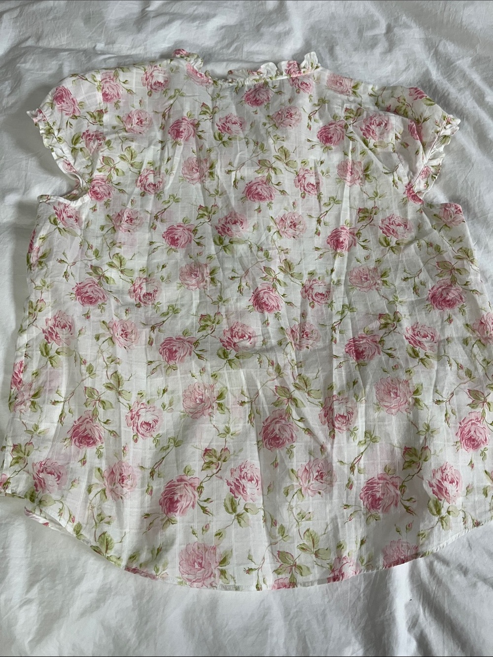 Lauren Ralph Lauren White Floral lace lightweight pajama set size large - Picture 8 of 9
